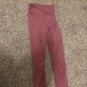 Girlfriend Collective Leggings XS Xtra Small Mauve Pink Ankle Length Polyester